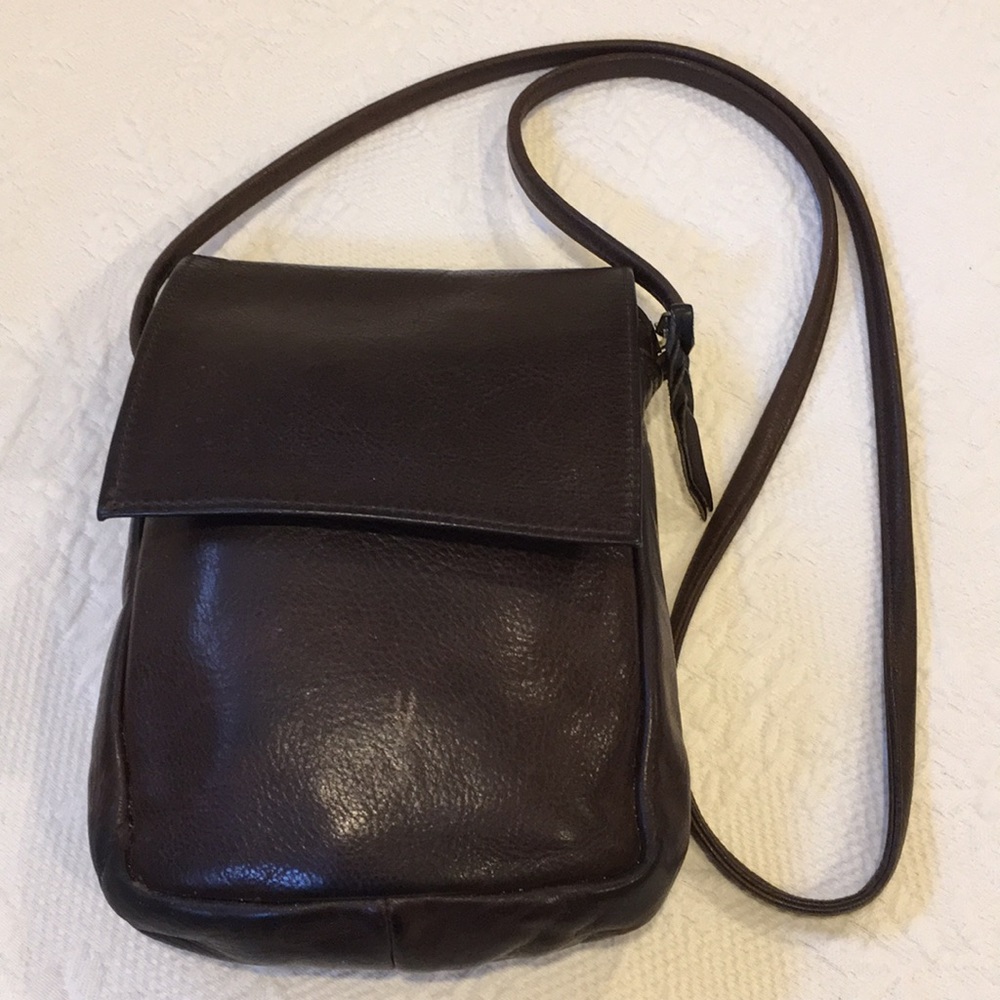 Sven Brown Leather Crossbody Bag